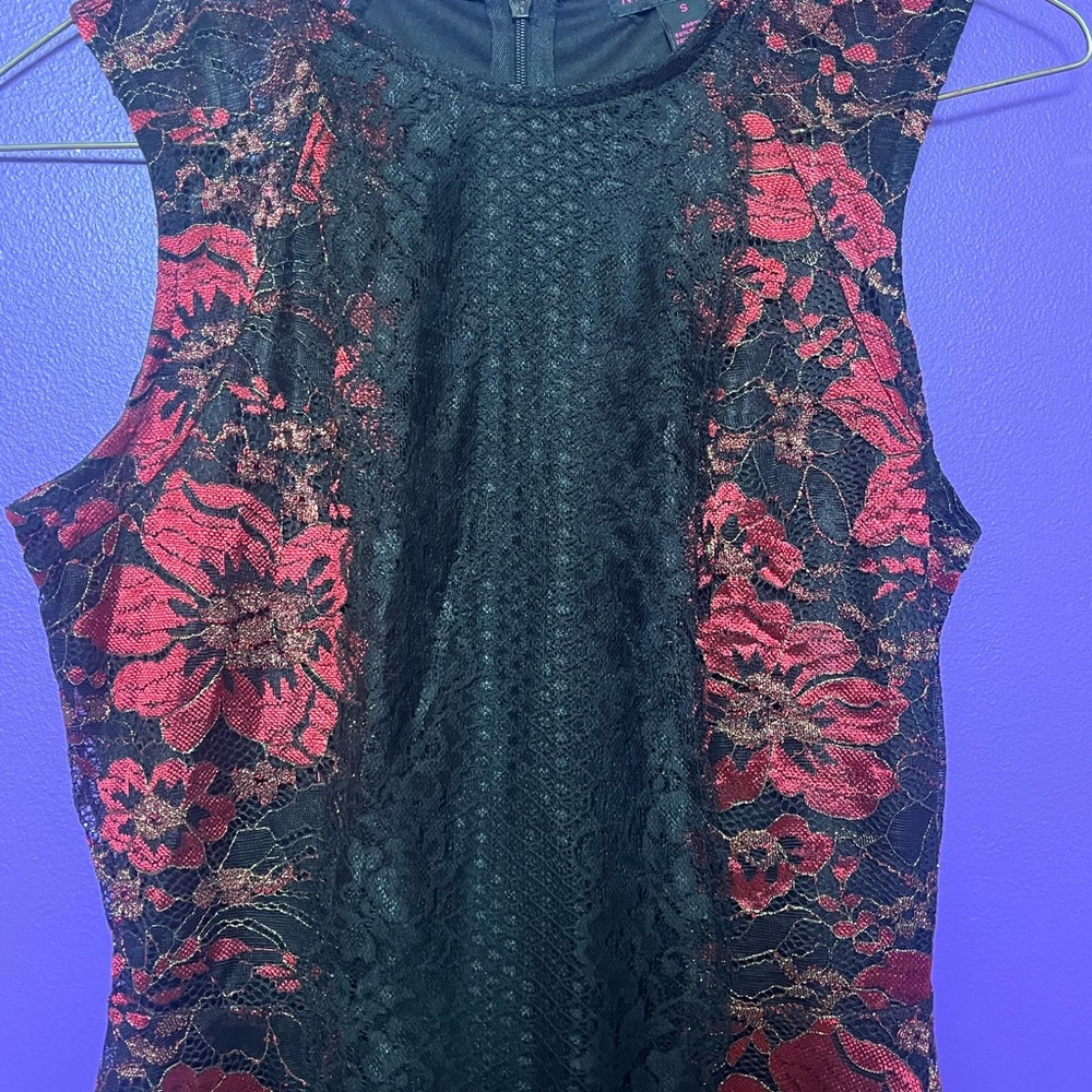 Material Girl dress size small black and red